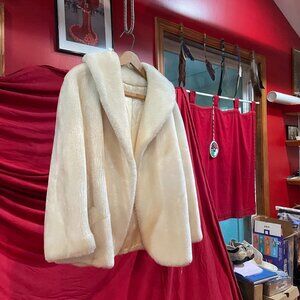 Vintage Faux Fur Evening Jacket Just in Time for Halloween or Winter Holidays